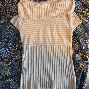 INC International Concepts Off-the-Shoulder Cream Sweater